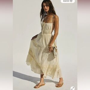 Free people Taking Sides Maxi in Wet Plaster